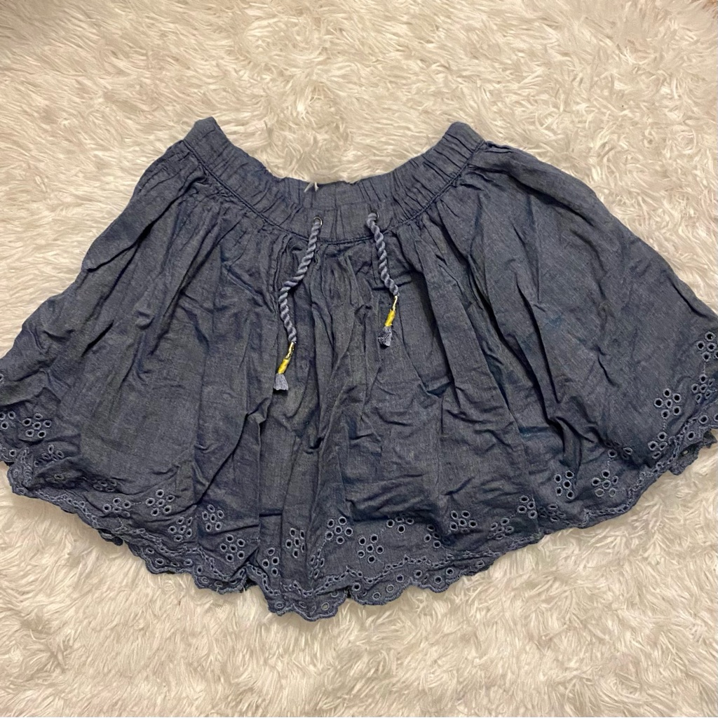 Chambray Eyelet Skirt